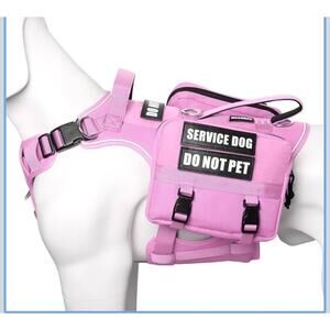 Service Dog Vest with Pockets,Large Dog Harness and Removable Backpack XL S7